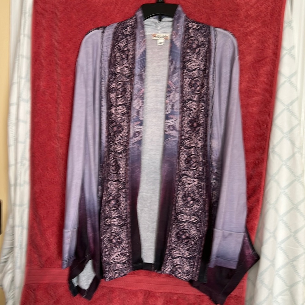 World Unity Open Front Sweater - Worn And Washed … - image 1